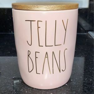 Rae Dunn Pink JELLY BEANS Canister Easter